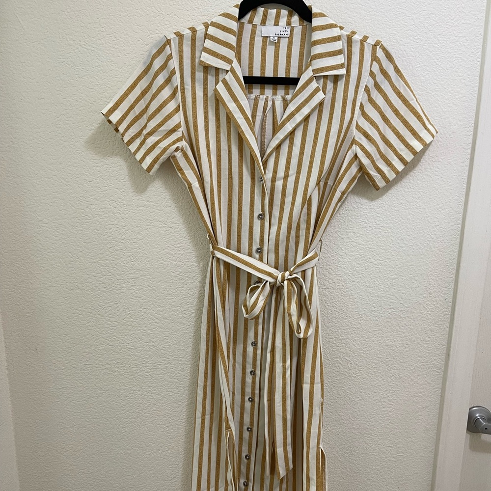 Ten Sixty Sherman Stripe Button-up Shirt Dress | size: small